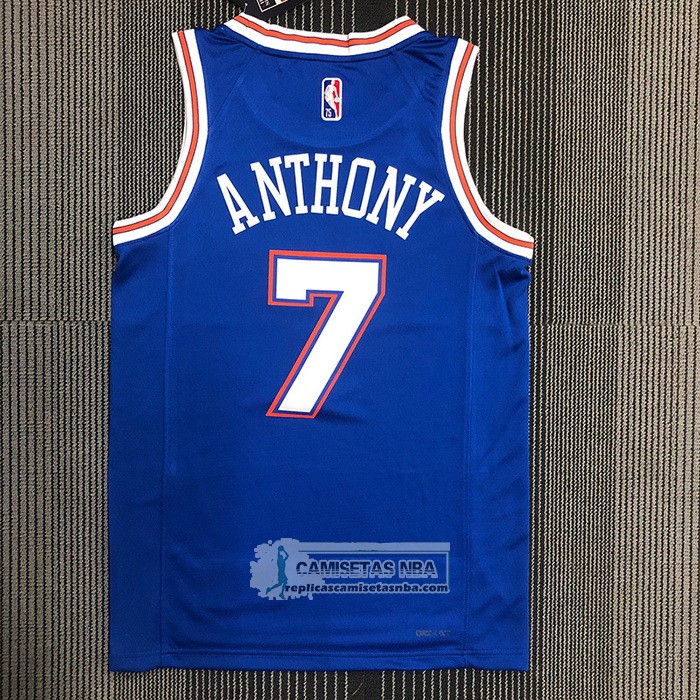 Camiseta New York Knicks Carmelo Anthony NO 7 Statement 2020-21 Azul